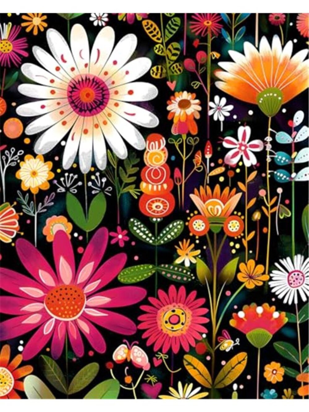 Floral Peel Stick Wallpaper Vintage Boho Removable Contact Paper Pink Black